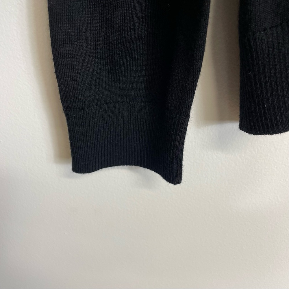 Vince Men's Black Wool Long Sleeve Polo Sweater Size M - Picture 8 of 12